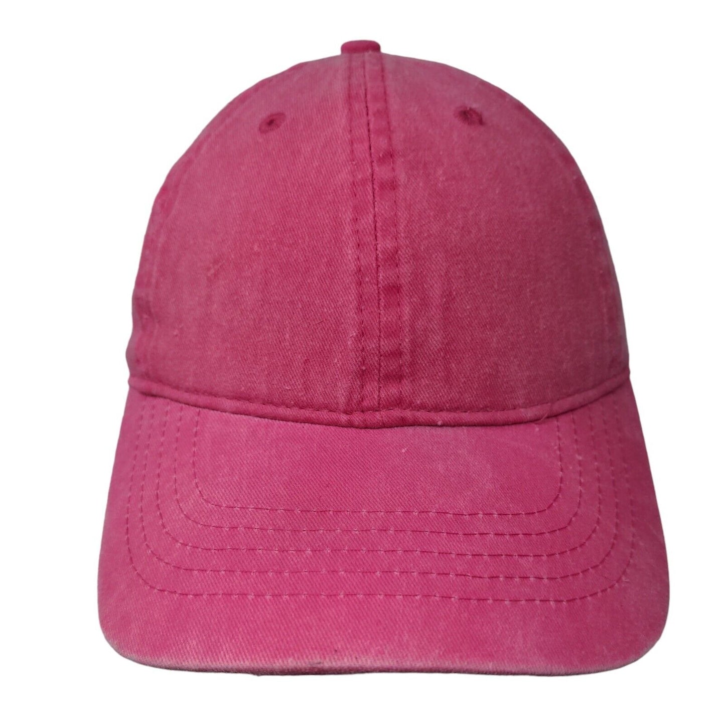 Unbranded Strapback Hat Pink OSFM Adjustable Solid 6 Panel Blank