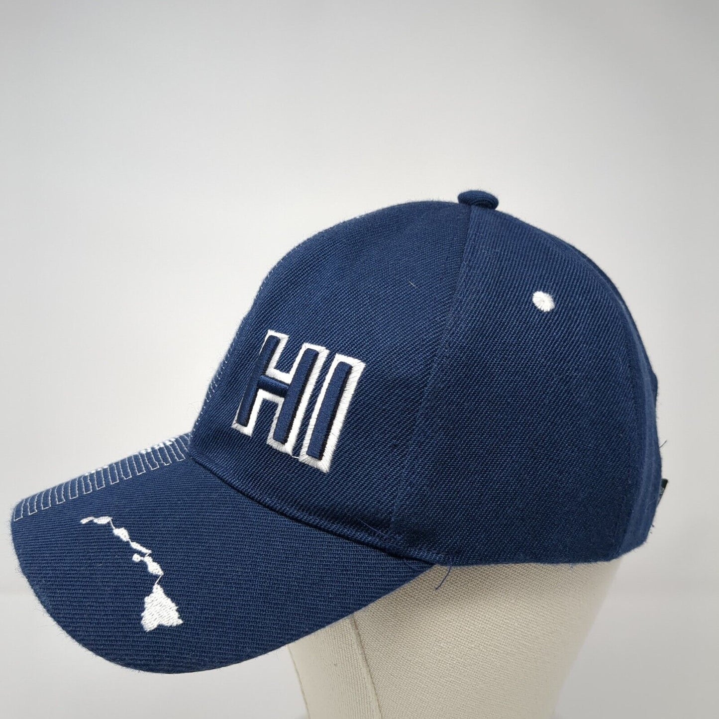 Kauai HI Strapback Hat Blue One Size Embroidered Island Crew Hawaii