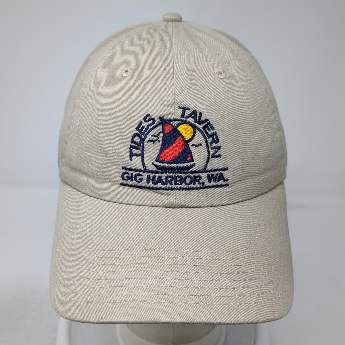 Fahrenheit Headwear Baseball Cap Beige One Size Tides Tavern Gig Harbor WA Hat