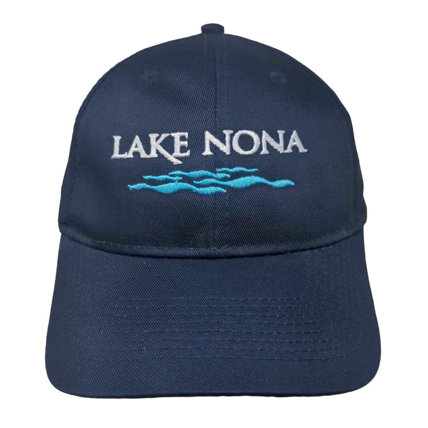 Lake Nona Slideback Hat Blue One Size Embroidered Port Authority 6 Panel