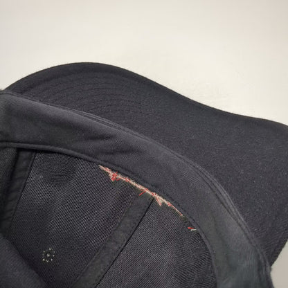 Jordan Baseball Cap Black Red Wool Fitted Hat 7 1/4 Jumpman Logo Embroidered