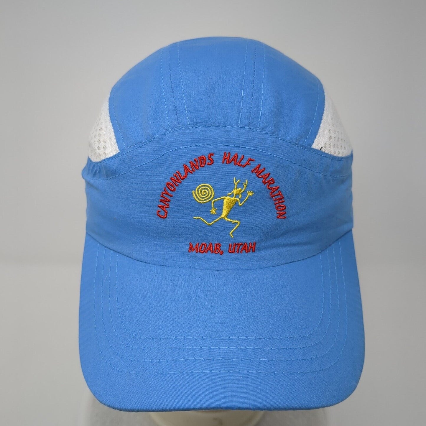 Canyon Lands Half Marathon Moab Litah 5 Panel Cap Blue OS Adjustable Polyester
