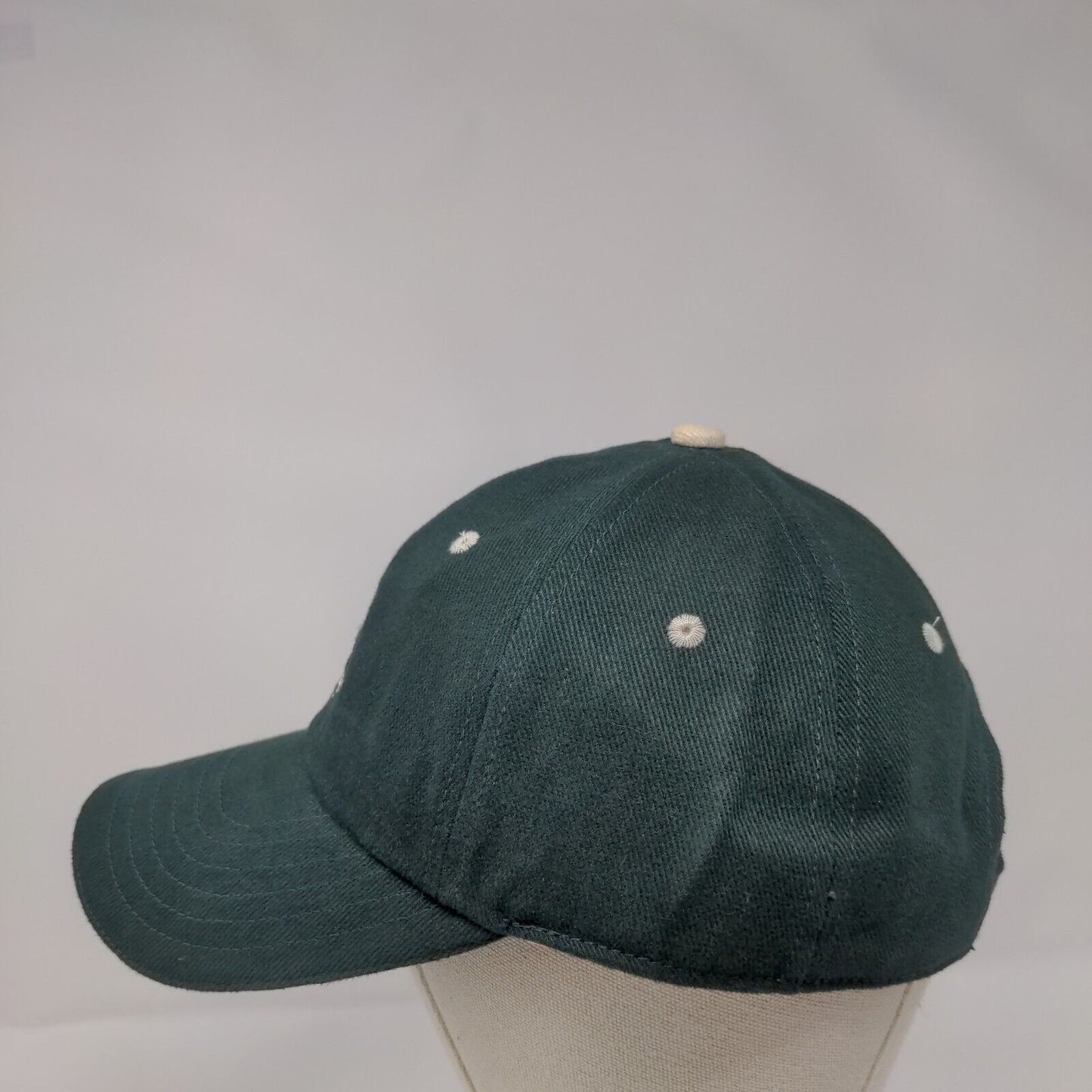 Flamingo Strapback Hat Green OSFA Adjustable Embroidered 6 Panel Cotton