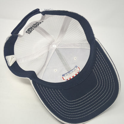 PAI ISO 9001 Certified Trucker Hat Blue One Size Adjustable Patriotic Mesh Back