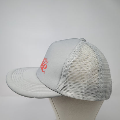 Diet Coke Snapback Mesh Back Trucker Hat Gray One Size Solid Adjustable