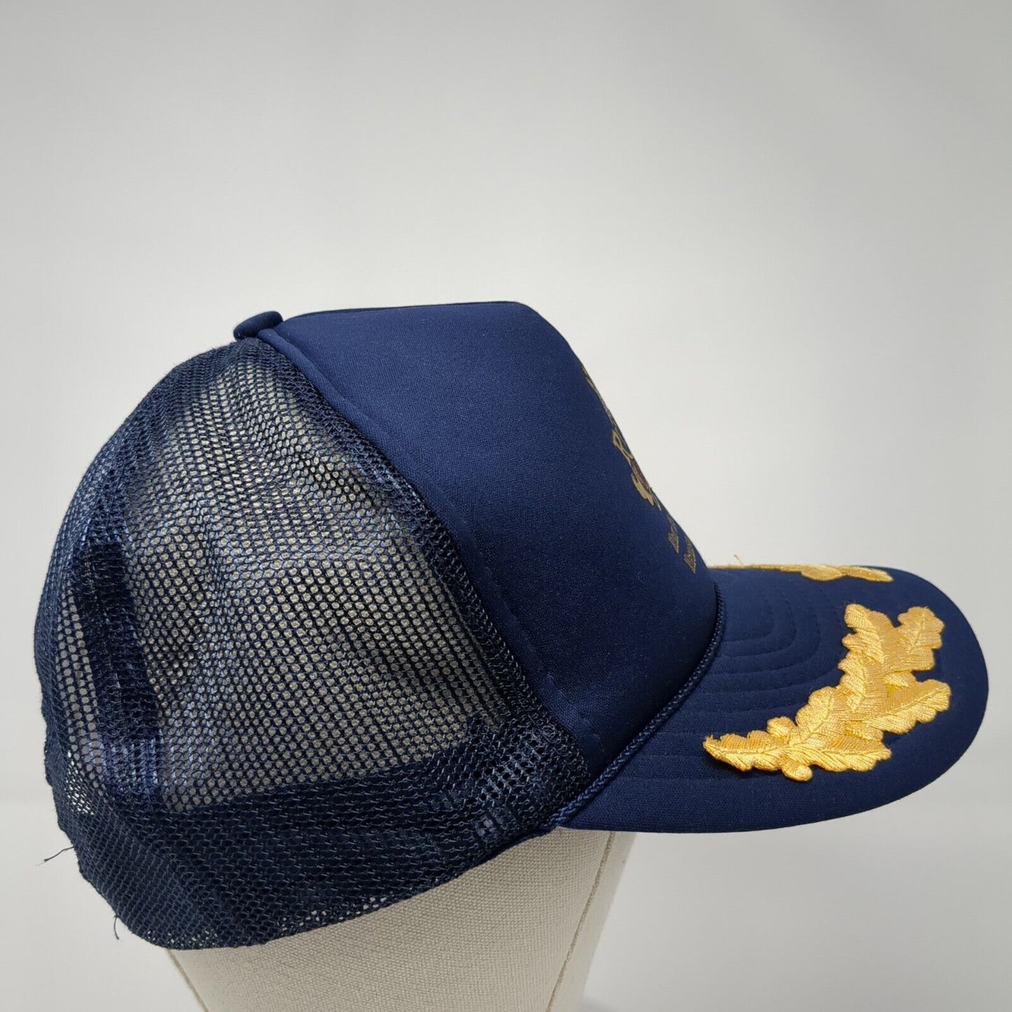 Riverboat Casino Snapback Rope Trucker Hat Blue One Size Mesh Back