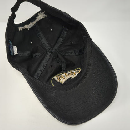 Faded Fly Slideback Hat Black One Size Adjustable Solid Buck's Bags