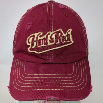 Hard Rock Cafe Baseball Cap Red One Size Honolulu Embroidered Slideback Hat