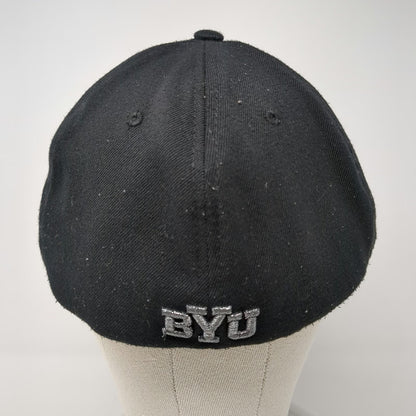 Zephyr BYU Cougars NCAA Hat Black XL Stretch Fit Curved Brim Embroidered