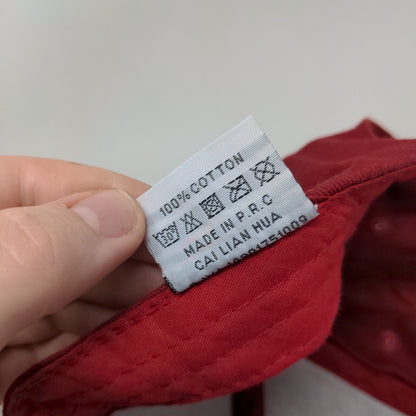 Roma 753 A.C Strapback Hat Red One Size Embroidered 6 Panel Italia