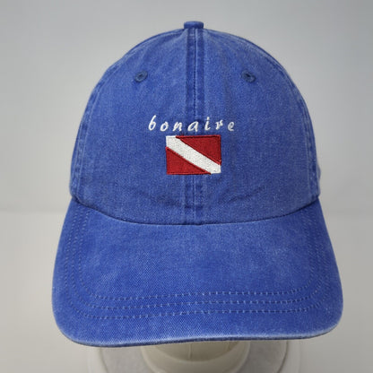 Bonaire Strapback Hat Blue One Size Adjustable Embroidered Solid Ahead