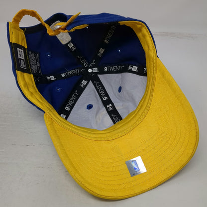 Golden State Warriors NBA New Era Cap Blue Yellow One Size 9TWENTY Logo Brim Hat