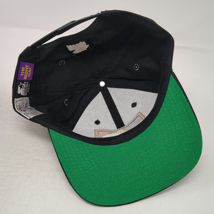 MLB Starter Snapback Hat Black One Size 125th Anniversary Gold Logo Green Brim