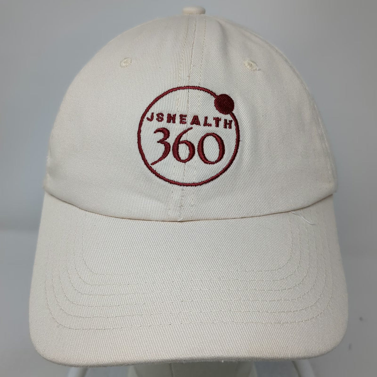 JSHealth 360 Baseball Cap Beige One Size Slideback Hat Embroidered Adjustable
