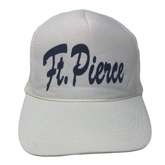 Ft. Pierce Snapback Mesh Back Braid Trucker Hat White One Size Cobra Cap