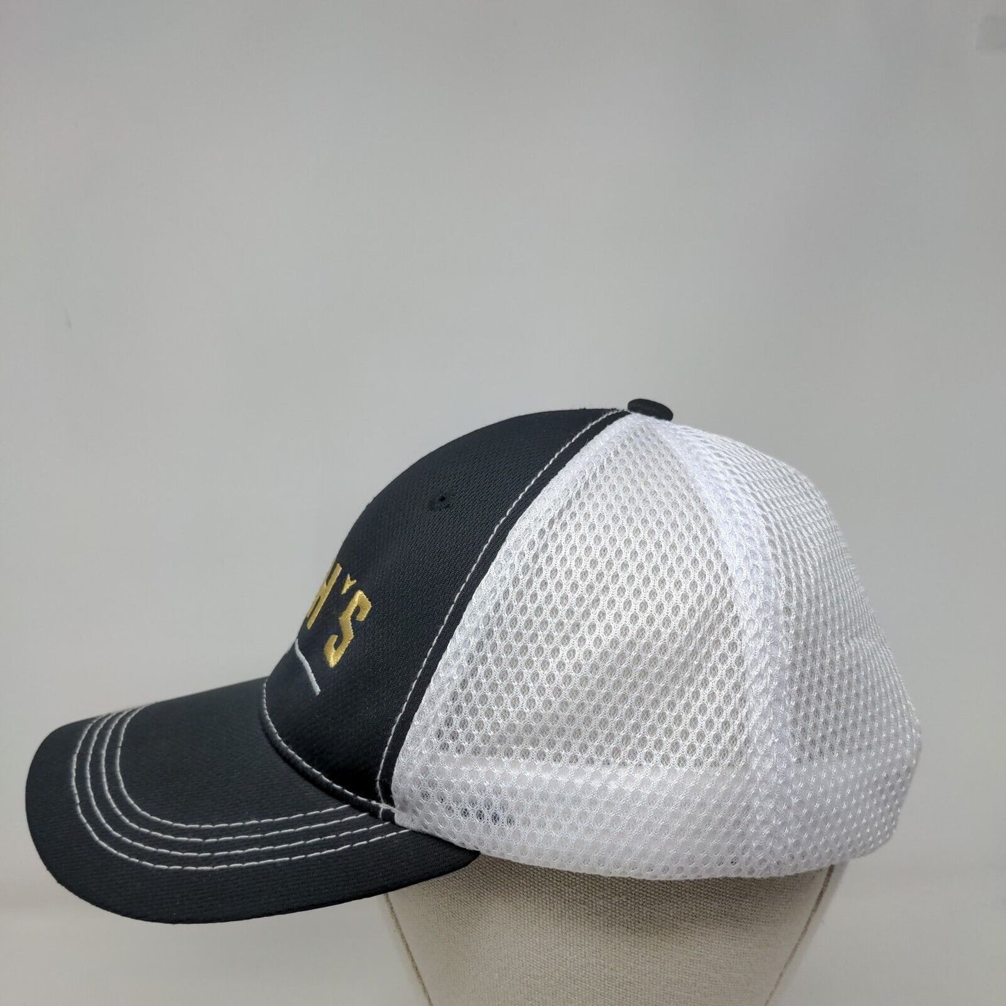 Bish's RV Snapback Mesh Back Hat Black One Size Adjustable Embroidered