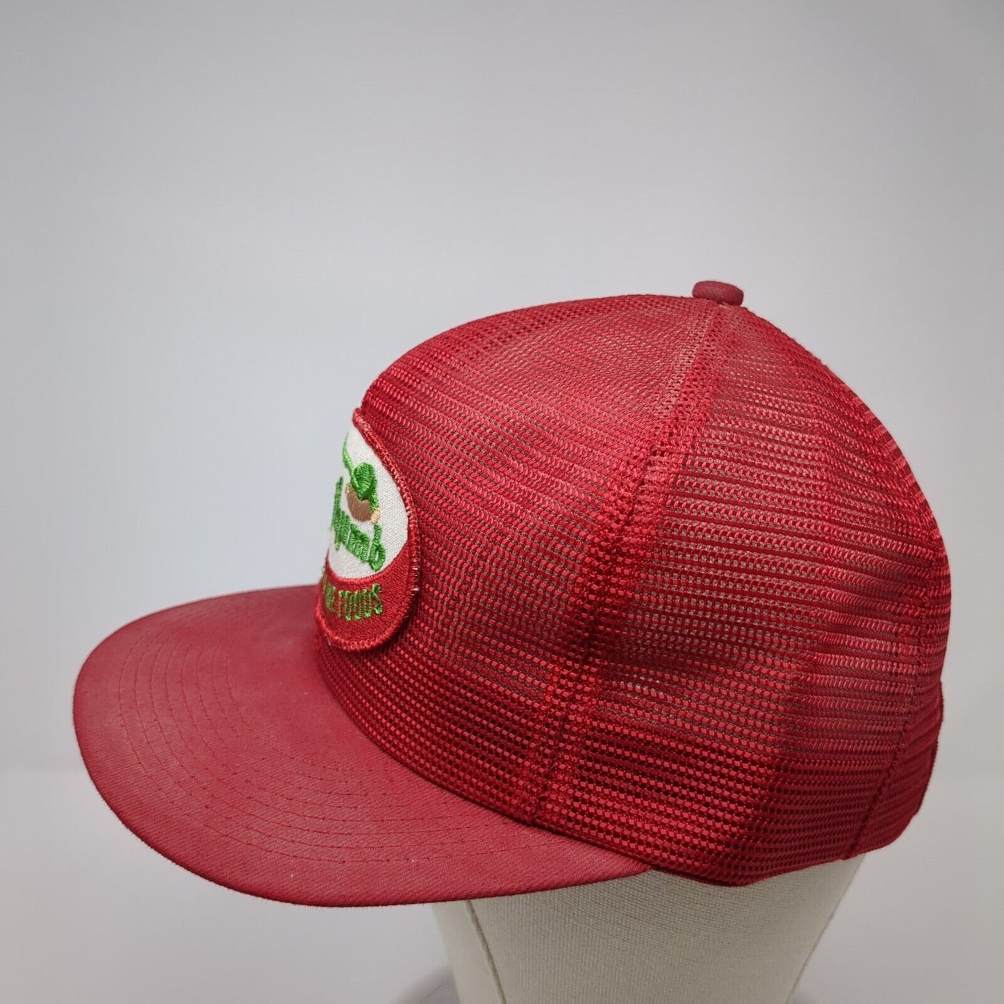 Tom Thumb American Fine Foods Trucker Hat Red One Size Adjustable Mesh Back