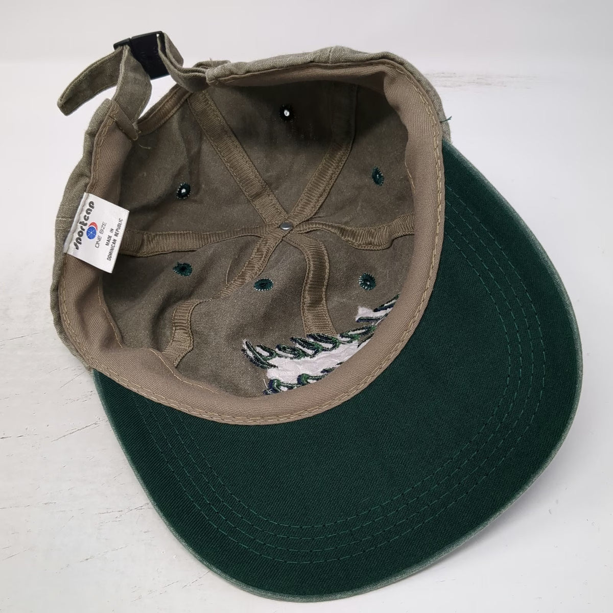 Sportcap Baseball Cap Brown Green One Size Valley Truss Embroidered Cotton Hat