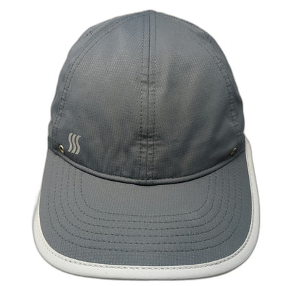 SAAKA Baseball Cap Gray One Size Perforated Performance Strapback Athletic Hat