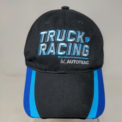 Truck Racing Autotrac Strapback Hat Black One Size Adjustable Embroidered