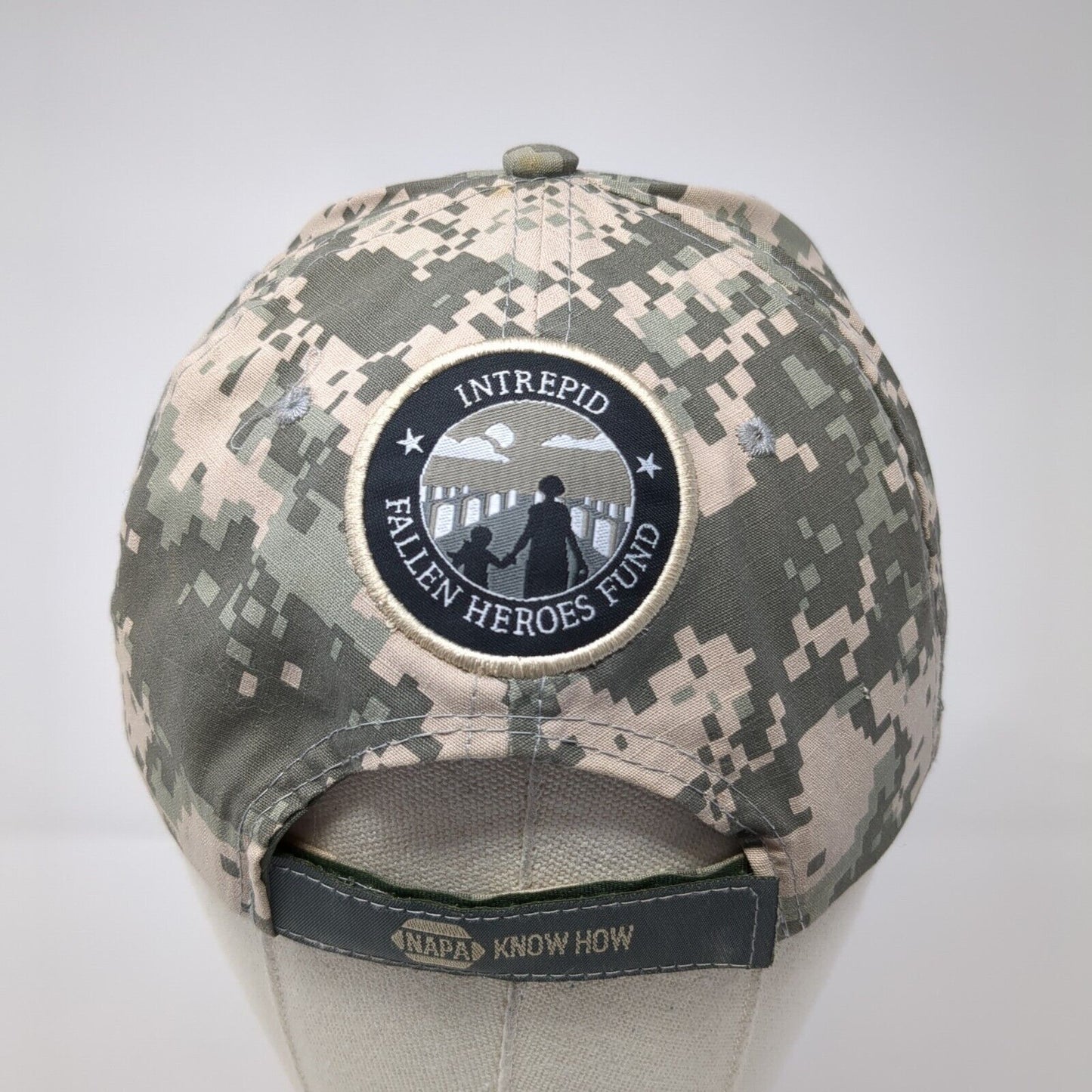 NAPA Racing Strapback Hat Camo One Size Intrepid Fallen Heroes Fund