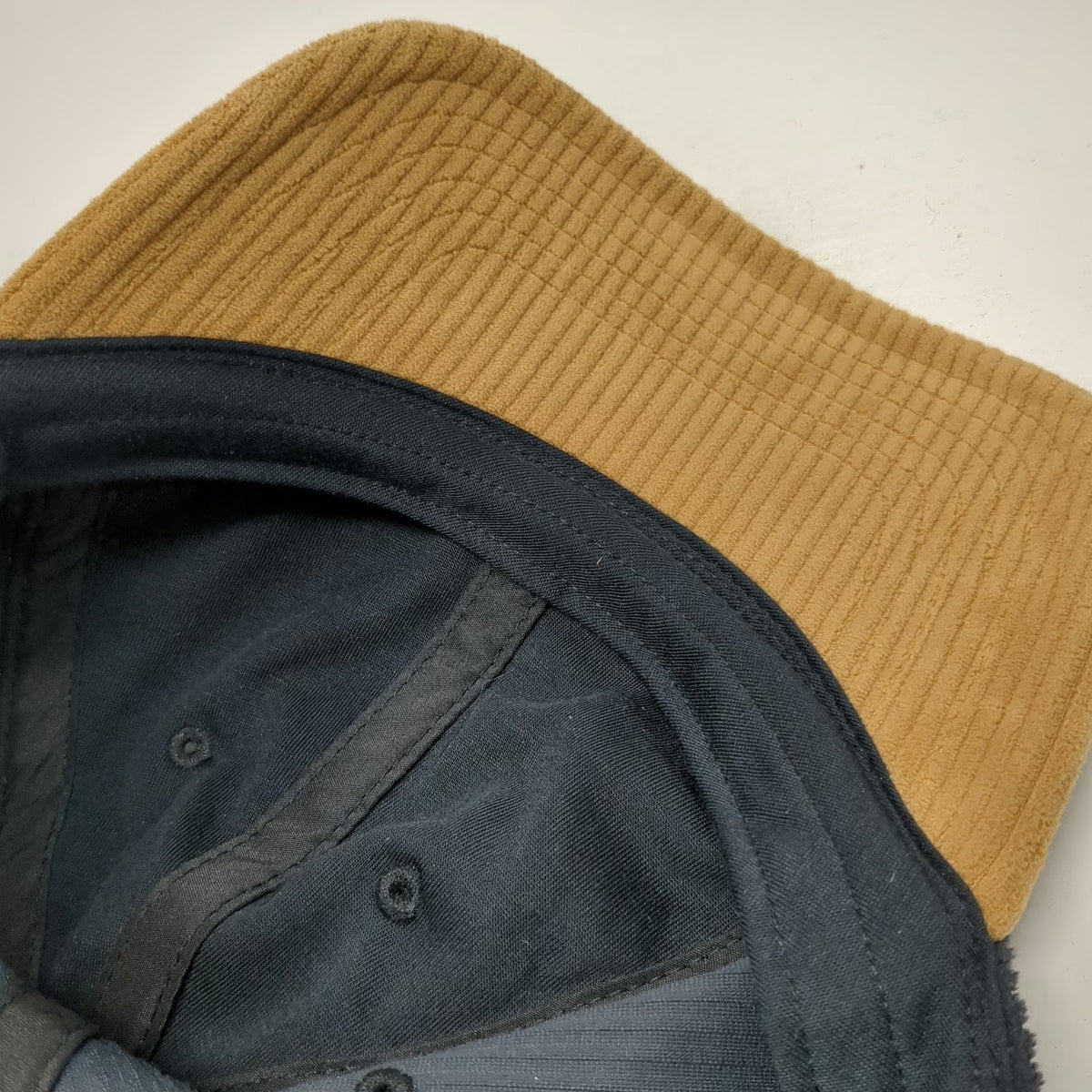 Under Armour Baseball Cap Black One Size Corduroy Script Slideback Two Tone Hat