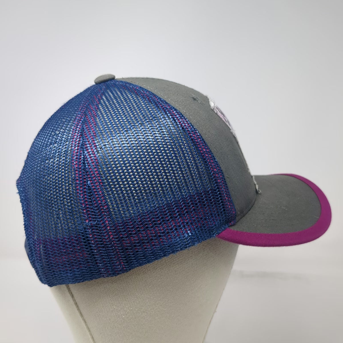 Recaps Philipsburg Brewing Company Trucker Hat Gray Blue Pink One Size Mesh