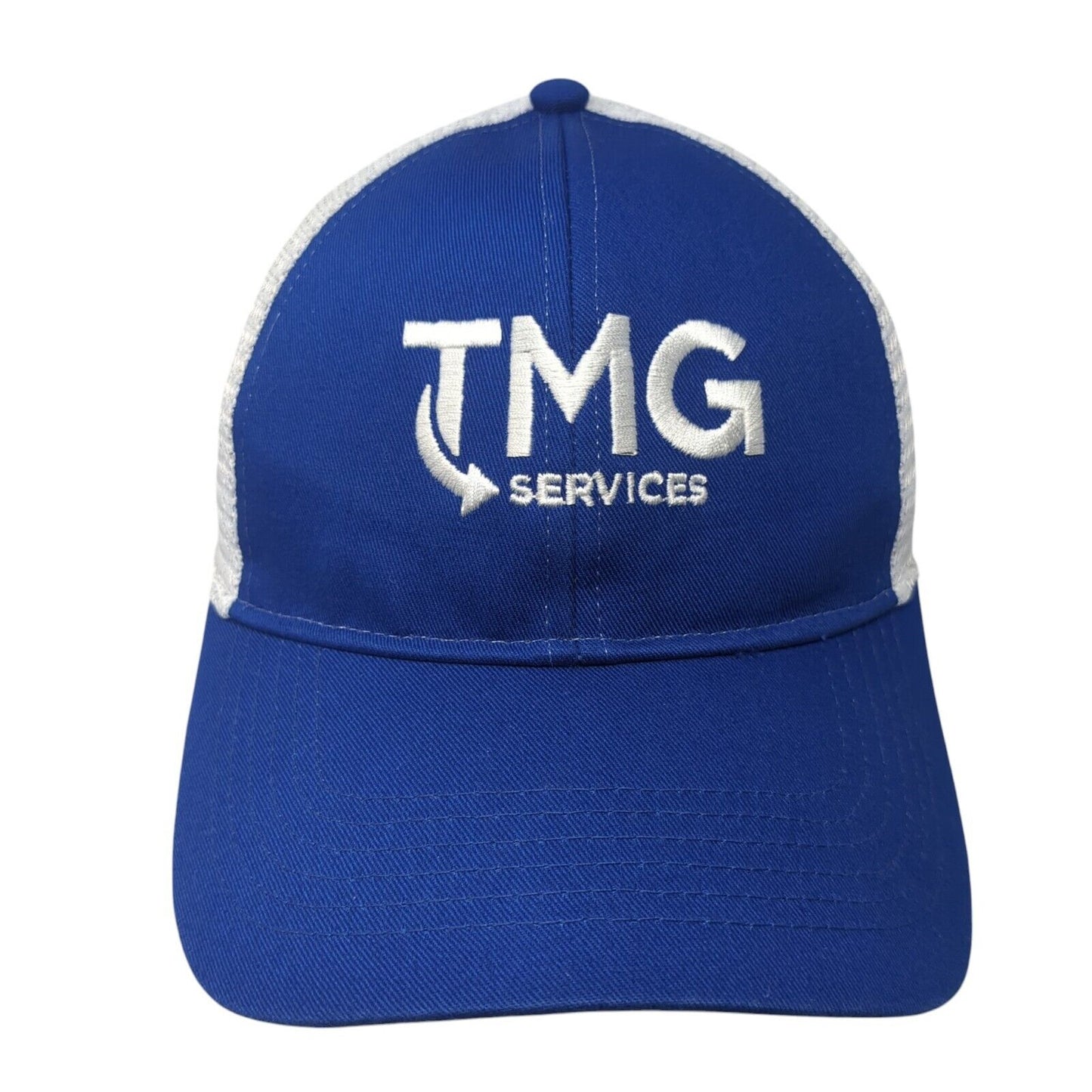 TMG Services Snapback Trucker Hat Blue OS Adjustable Mesh Back Cap America