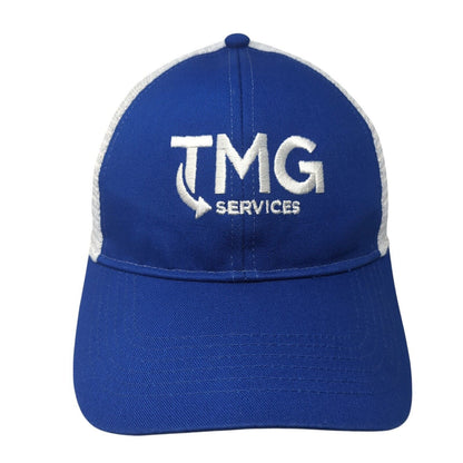 TMG Services Snapback Trucker Hat Blue OS Adjustable Mesh Back Cap America