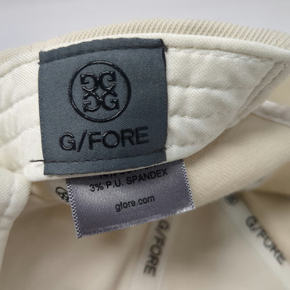 G/FORE Snapback Hat Beige One Size Pink Logo Nylon Golf Sport Cap Adjustable