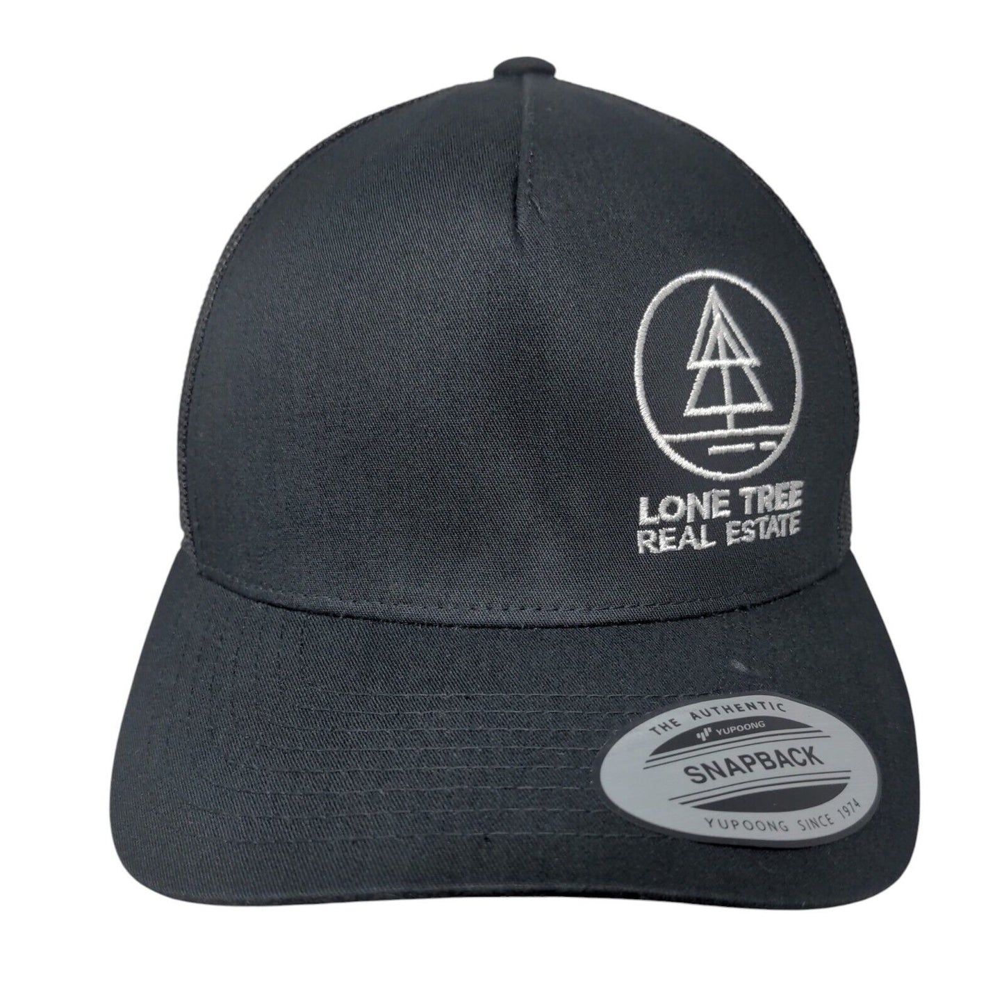 Lone Tree Real Estate Snapback Trucker Hat Black One Size The Classic Yupoong