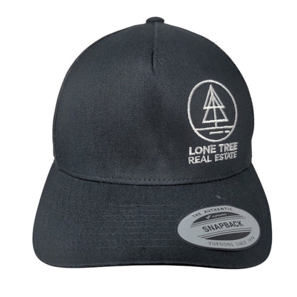Lone Tree Real Estate Snapback Trucker Hat Black One Size The Classic Yupoong