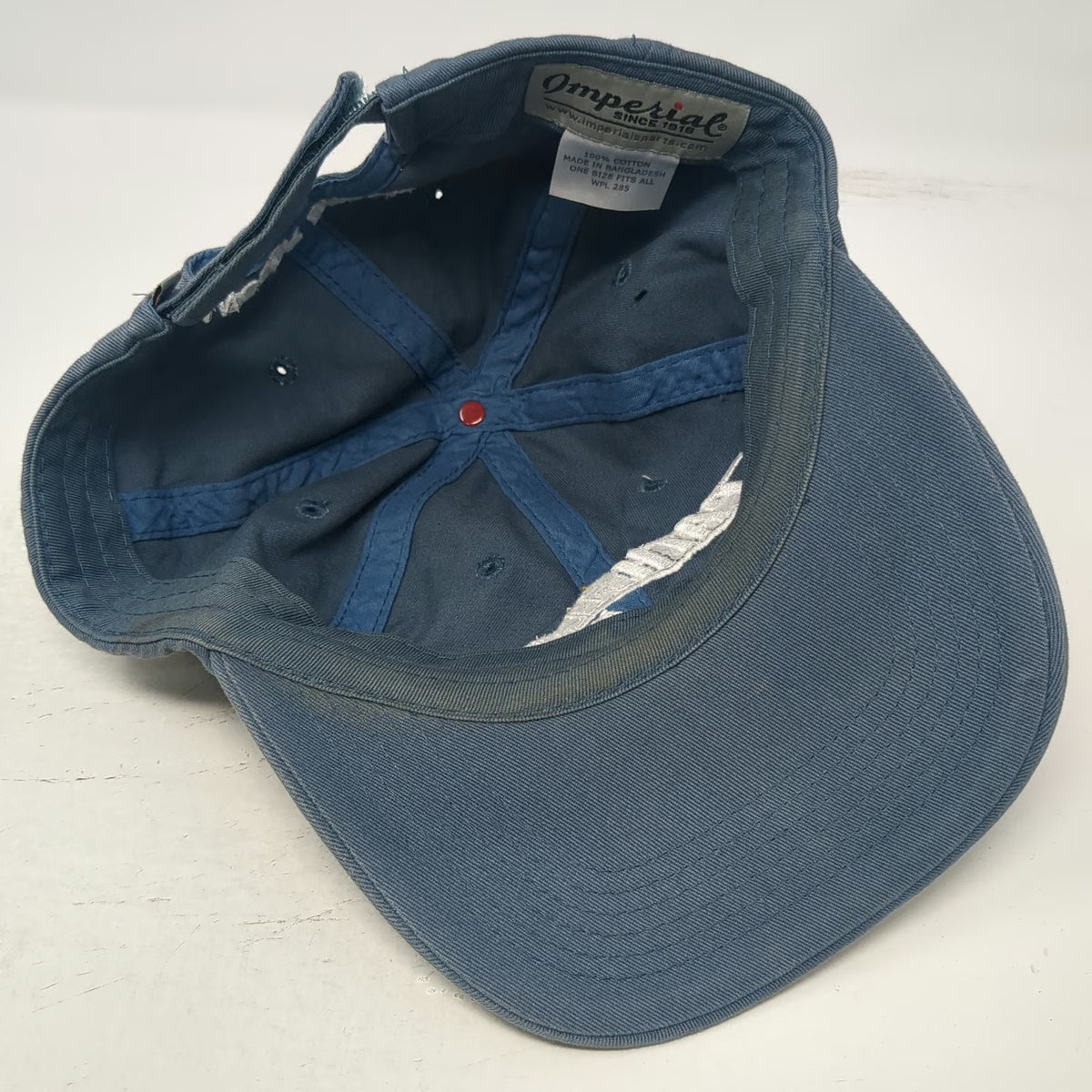 Imperial Pathfinder Angler Driven Blue One Size Baseball Cap Hat Embroidered