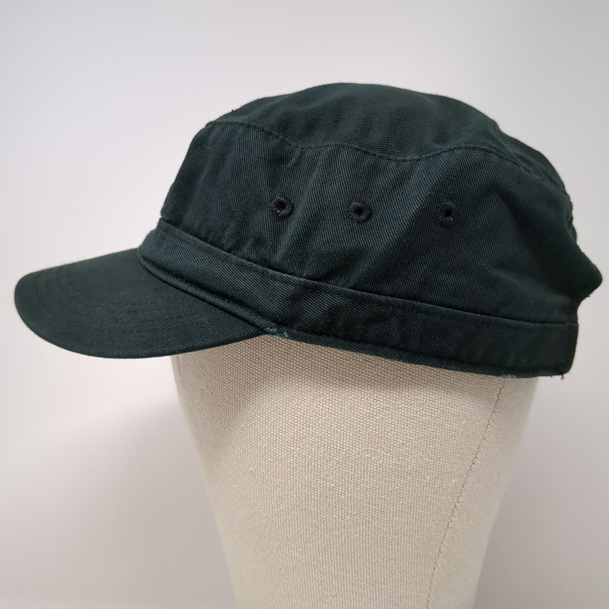 District Threads Army Cap Black One Size Sportsmans Hideout Frayed Brim Hat