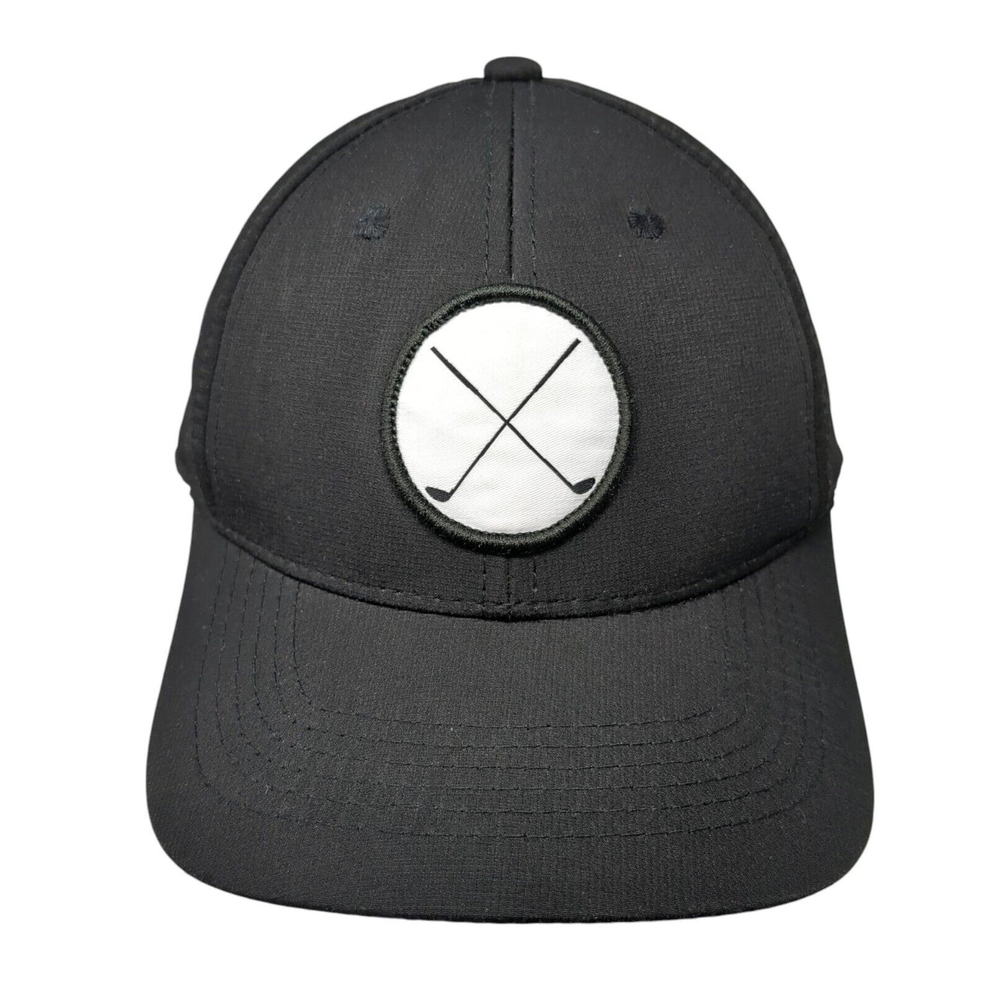 Golf Club Snapback Hat Black One Size Adjustable Embroidered Outdoor Cap