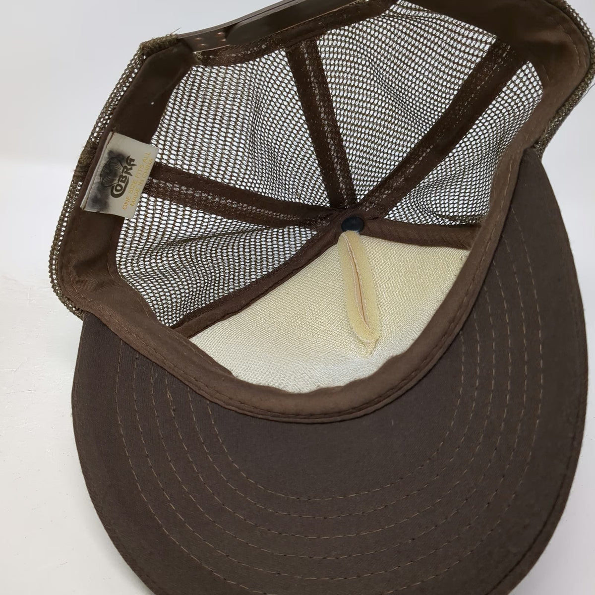 Cobra Trucker Hat Brown One Size Elk Deer Antler Patch Bulletprufe Graphic Mesh