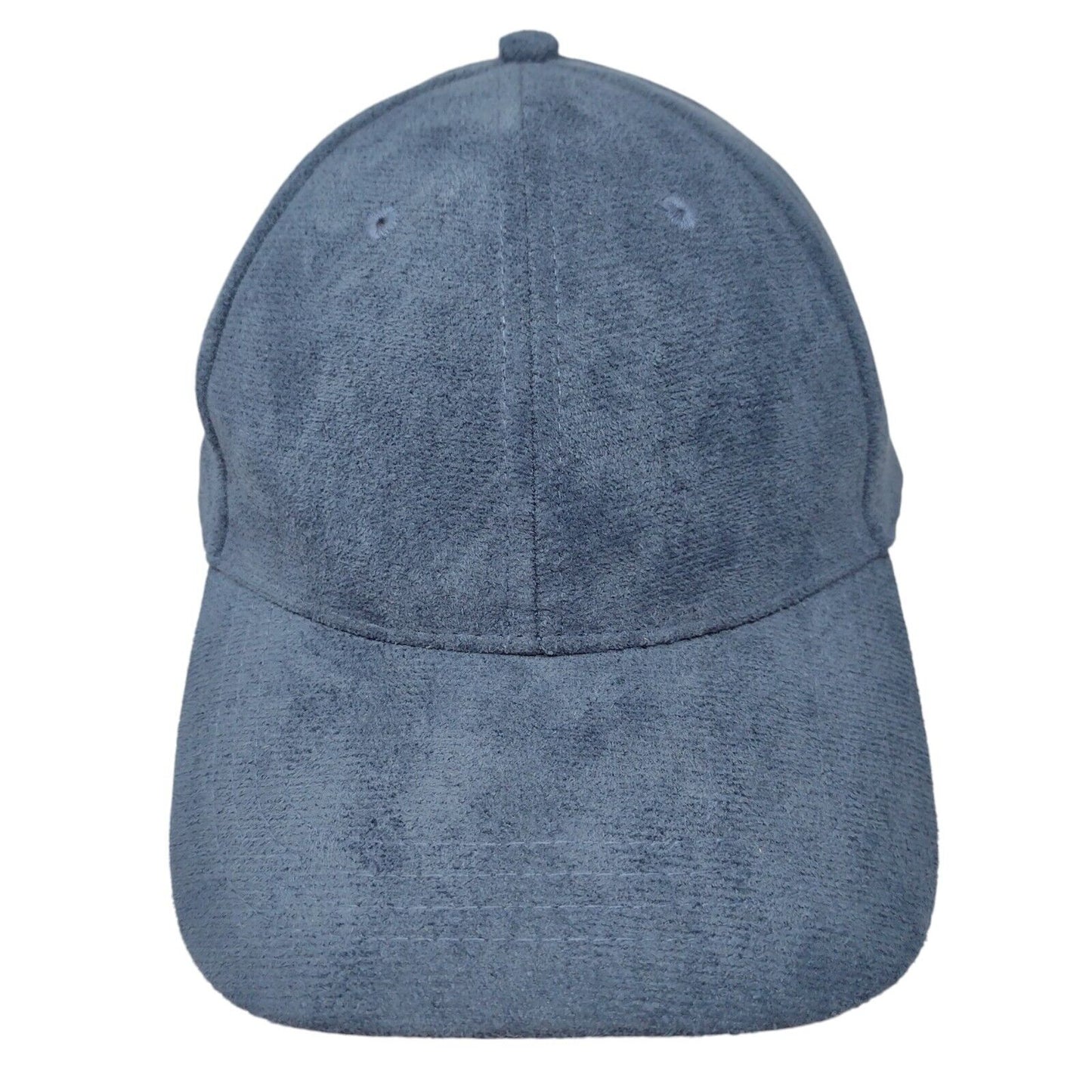 Unbranded Snapback Hat Blue OSFA Adjustable Vented Holes 6 Panel Blank