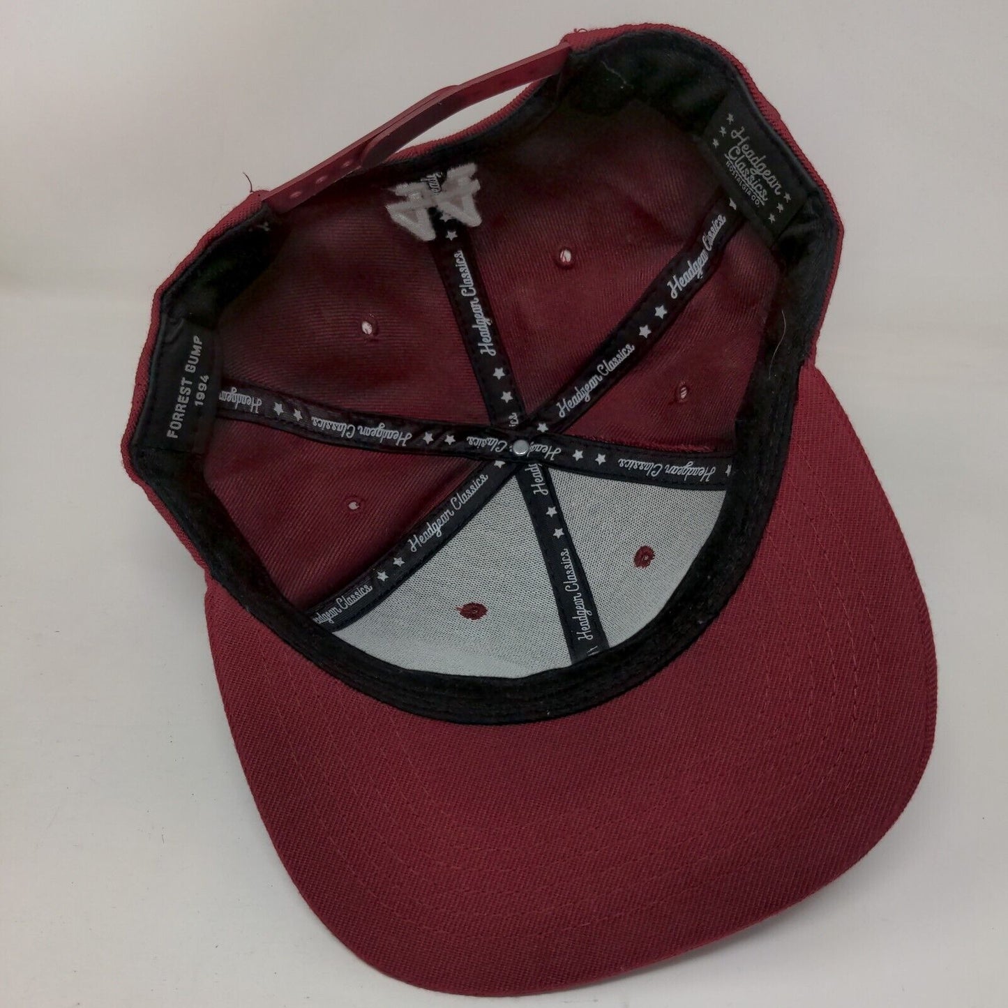 Gump 44 Snapback Hat Red One Size Embroidered 6 Panel Nostalgia