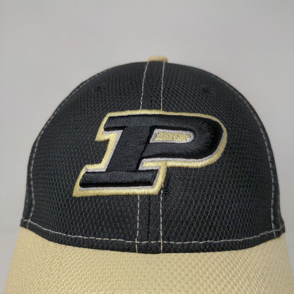 New Era Mens Strapback Hat black Gold Adjustable Embroidered Purdue Boilermakers