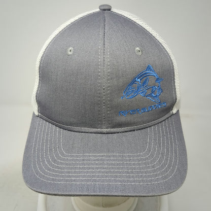 Port Authority Trucker Hat Gray OSFM Mesh Snapback River Buddies Fish Fishing