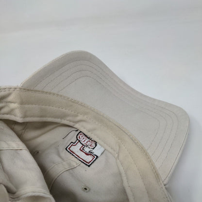 Golf Slideback Hat Tan One Size Adjustable Embroidered 6 Panel Pukka
