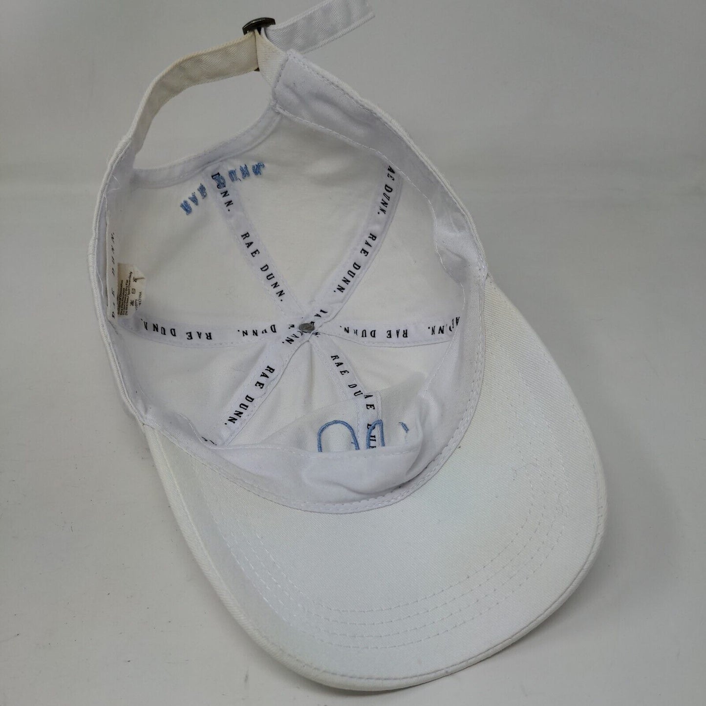 I DO Slideback Hat White OSFM Adjustable Embroidered 6 Panel Rae Dunn