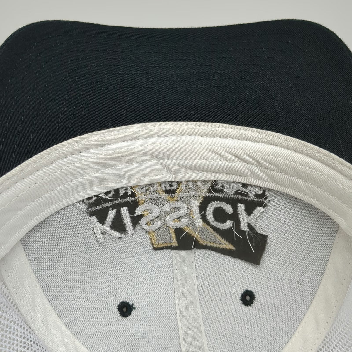 Richardson Trucker Hat Black White Gold One Size Kissick Construction Logo Hat