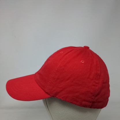 Unbranded Slideback Hat Solid Red One Size Adjustable Blank 6 Panel