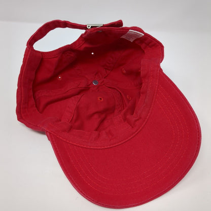 Unbranded Slideback Hat Red One Size Adjustable Blank Solid 6 Panel