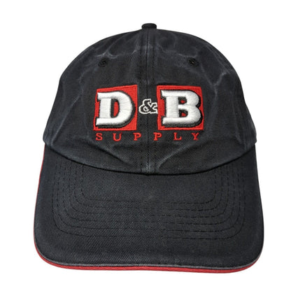 D&B Supply Slideback Hat Black One Size Adjustable Embroidered Solid