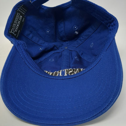 Fahrenheit Baseball Cap Blue White One Size Embroidered Strapback Bowling Hat