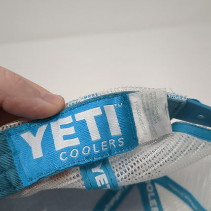 Yeti Coolers Snapback Mesh Back Trucker Hat Blue One Size Colorblock