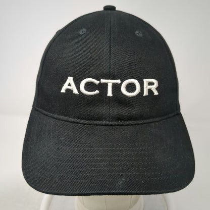 Warner Bros Studios Actor Logo Baseball Cap Black One Size Hat Slideback Buckle