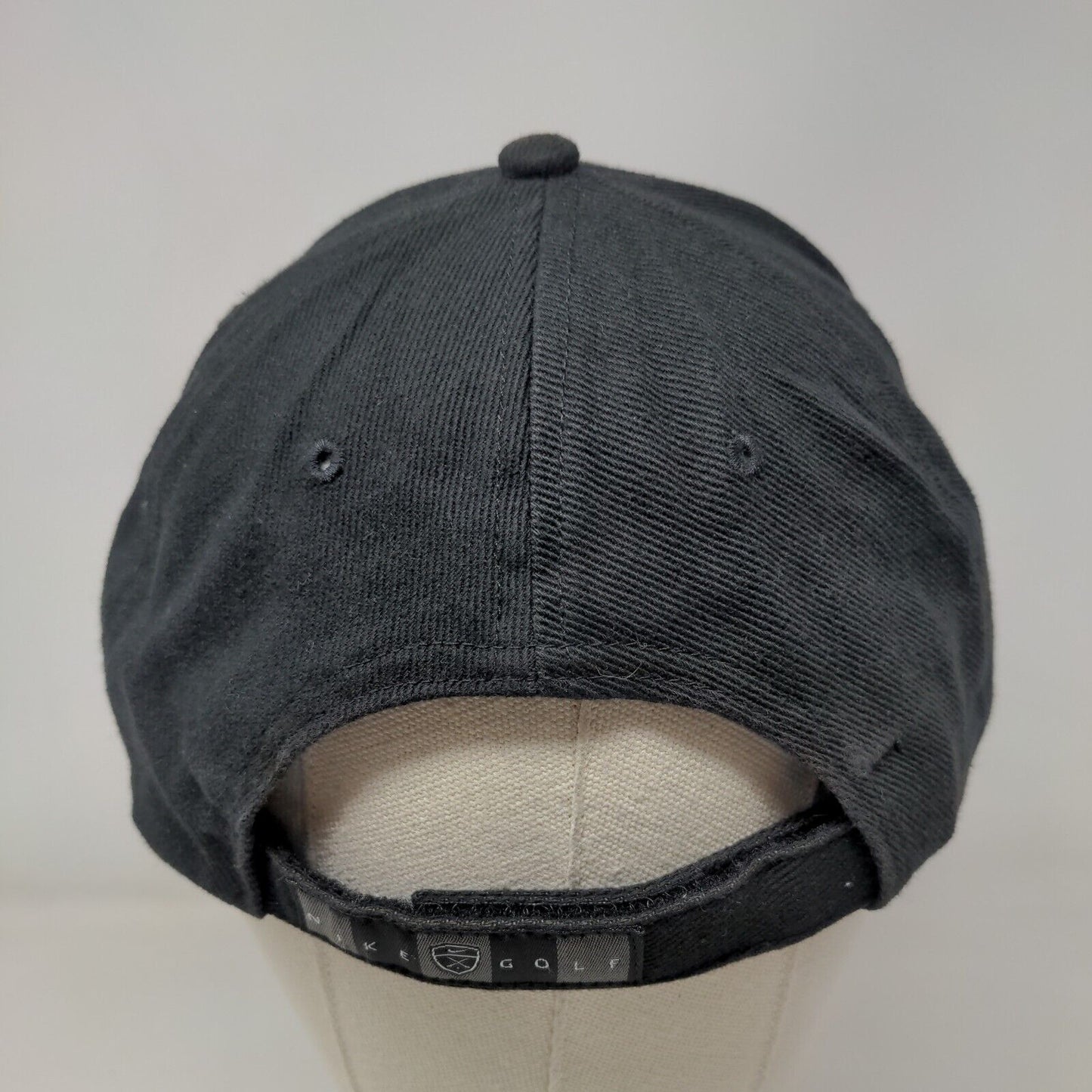 Nike Golf Strapback Hat Black OSFA Adjustable Embroidered Swoosh